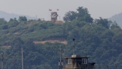 朝鲜与韩国非军事区附近的一个哨所(路透社)