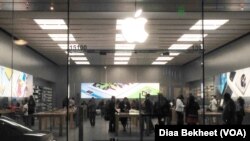 被维吉尼亚州伍德布利奇郡的一个苹果店。(资料照片)