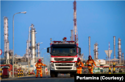 Kilang Balongan milik Pertamina. Salah satu tanki kilang tersebut mengalami kebakaran pada Senin, 29 Maret 2021. (Foto: Courtesy/Pertamina)