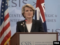 澳大利亚外长新外长毕晓普(美国之音常晓拍摄)