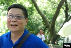 占中发起人陈健民表示,到了真的要占中,已经没有真普选的希望,那时的行动是一种尊严的表达(美国之音汤惠芸拍摄)