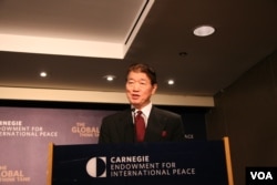 台湾驻美代表沈吕巡(美国之音 钟辰芳拍摄)