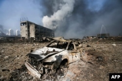 天津滨海新区爆炸现场(2015年8月13日)