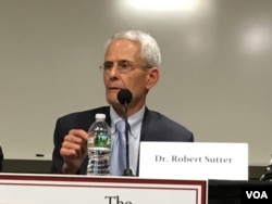 乔治华盛顿大学国际事务实践教授沙特(美国之音钟辰芳拍摄)