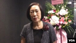 台湾大学副校长周家蓓接受美国之音采访（美国之音齐勇明摄于2019年10月28日 ）