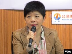 在野的台联党立委 林世嘉(美国之音张永泰拍摄)