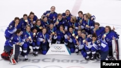 平昌冬奥会上美国队:女子冰球等项目夺金(34图)