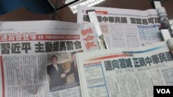 台湾媒体关注连习会(美国之音张永泰拍摄)