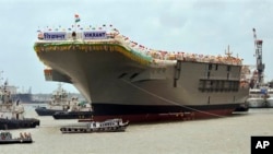 印度国产航母维克兰特号(资料照)