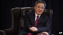 中共广东省委书记胡春华在澳大利亚的悉尼准备参加澳中(广东)经济贸易合作会议(2015年5月25日)