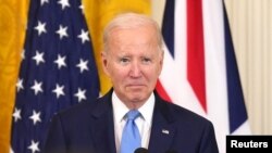 Presiden AS Joe Biden hadir dalam konferensi pers di Gedung Putih, Washington, pada 8 Juni 2023. (Foto: Niall Carson/PA Wire/Pool via Reuters)