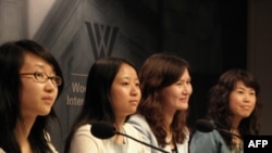 中国环境正义人士 左起:陈岭、仲卉、王晶晶、俞金香