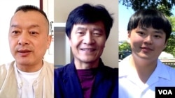 天安门亲历者张毅、89学生领袖周锋锁、90后留学生德瑞可·于(从左至右)