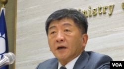 台湾中央流行疫情指挥中心指挥官陈时中(美国之音张永泰拍摄)