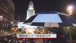 南加港人十一深夜挺占中 南加港人十一深夜挺占中