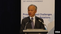 中国驻美大使崔天凯资料照 (美国之音尼亚拍摄)