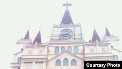 被列入拆迁目标教堂的十字架。(对华援助协会网站图片)