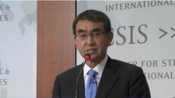 日本防卫大臣河野太郎2020年1月14日在CSIS讲话(CSIS视频截图)