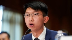 香港人权活动人士张昆阳2019年9月17日在美国国会山作证(路透社)