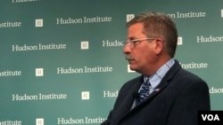 前美军太平洋舰队情报主管法内尔2019年5月14日在哈德逊研究所发言(美国之音黎堡)