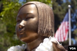 格伦代尔市的慰安妇塑像头部(美国之音国符拍摄)