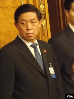 栗战书在俄罗斯国家杜马。他在2013年3月曾随同习近平访俄。（美国之音白桦拍摄）