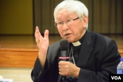 香港教区荣休主教陈日君枢机(2016年11月13日,美国之音汤惠芸拍摄)