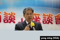 台北海洋科技大学校长唐彦博（美国之音记者杨明摄）