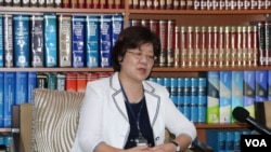 台湾外交部北美司司长萧美瑜(美国之音林枫拍摄)