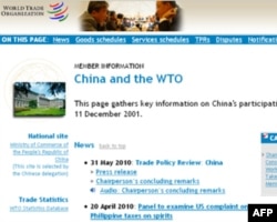 世界贸易组织的中国信息专页