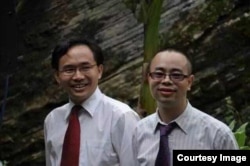 中国贵州贵阳活石教会的仰华牧师和苏天富牧师(资料图,活石教会成员提供)