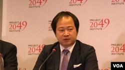 日本国际事务研究所主任小谷哲男2019年10月3日参加2049项目研究所美日台安全合作研讨会(美国之音锺辰芳拍摄)