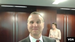 兰德公司资深政治分析师约纳·布兰克(美国之音申华拍摄)