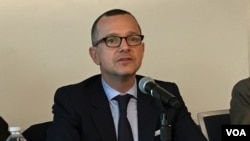 韩儒伯, 美台商业协会会长 (美国之音钟辰芳拍摄)