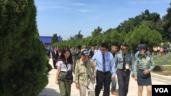 金门八二三炮战老兵受邀参加该战役60周年纪念活动。 (萧洵摄影)