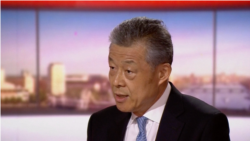 中国驻英大使刘晓明2020年7月19日接受BBC节目采访(BBC视频截图)