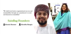 Pendiri SainBag, Husain Baomar dan Shradha Rungta (foto: courtesy).