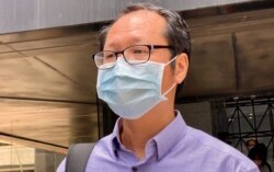 被判缓刑支联会秘书蔡耀昌表示,香港人面对的政治及法律环境比过往严峻。 (美国之音/汤惠芸)