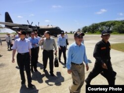 台湾国防部副部长杨念祖,立委陈镇湘;立委詹凯臣;立委林郁方(从左至右)