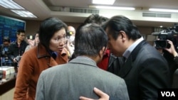 国民党立委商讨对策(美国之音杨晨拍摄)