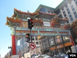 美国首都华盛顿中国城牌坊(资料照)