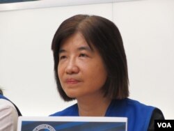 2020东京奥运台湾正名行动小组执行委员朱孟庠(美国之音张永泰拍摄)