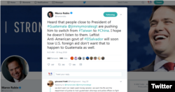 美国联邦参议员鲁比奥30日在推特表示,听闻危地马拉总统吉米·摩拉利斯身边的人在推波助澜,敦促总统弃台投中。鲁比奥说:“我希望他不会听他们的。”