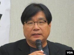 台湾关怀中国人权联盟理事长杨宪宏(美国之音张永泰拍摄)