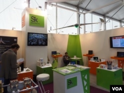 2013年8月莫斯科航展上,斯科尔科沃创新科技园区的展台。