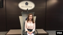 海基会副秘书长兼发言人管安露(美国之音许宁摄影)