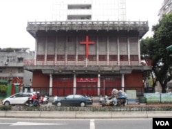 台湾台北一教堂(美国之音申华拍摄)