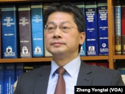 台湾外交部发言人李宪章(美国之音张永泰拍摄)