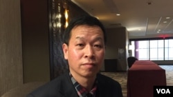 中国妇权大陆项目负责人姚诚(本名谭春生) (美国之音方冰拍摄)