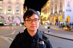 香港抗争者颜希然(摄影:美国之音郑乐捷)